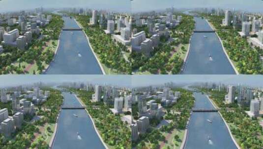 12三维CG城市景观动画展示高清在线视频素材下载