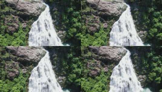 瀑布山泉山涧溪流航拍景观高清在线视频素材下载