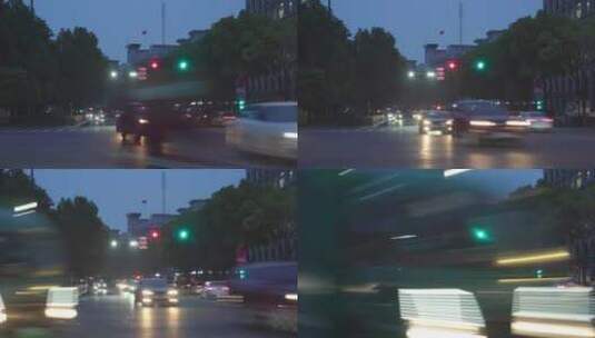 220514夜晚红绿灯马路C01595271高清在线视频素材下载