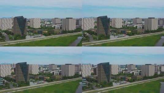 漕河泾开发区写字楼在地铁高速旁高清在线视频素材下载