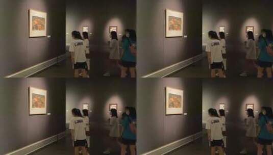 山东美术馆油画、雕塑、绘画作品展高清在线视频素材下载