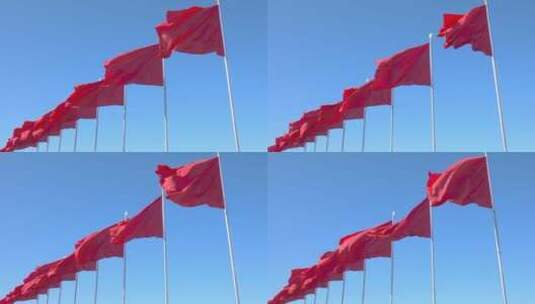 天安门广场红旗高清在线视频素材下载