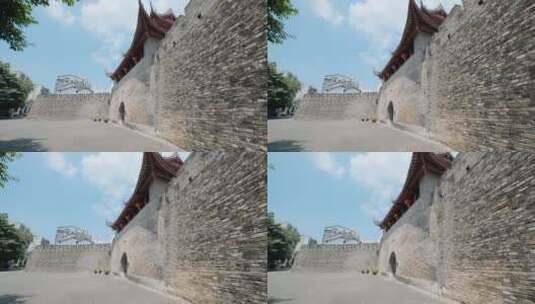 广西柳州东门城楼城墙高清在线视频素材下载
