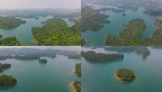 清澈的水库湖泊航拍镜头合集高清在线视频素材下载
