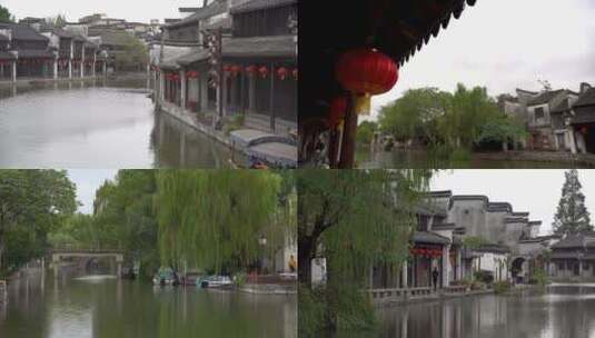 南浔古镇百间楼建筑群4K实拍视频高清在线视频素材下载