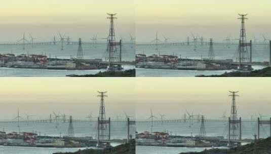 海上风力发电航拍高清在线视频素材下载