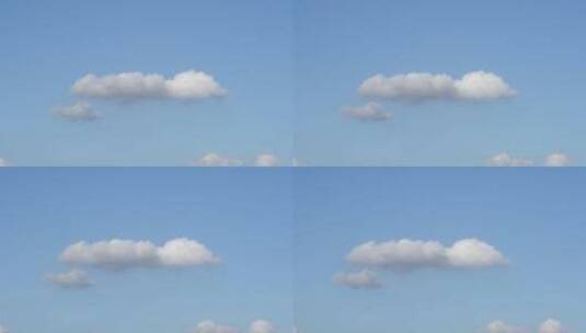 安静天空云朵实拍夏天蓝天白云干净纯净天空高清在线视频素材下载