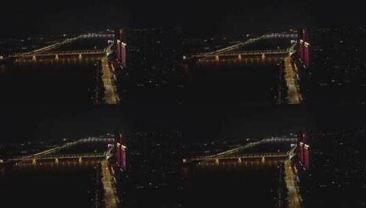 湖北襄阳城市夜景交通高清在线视频素材下载