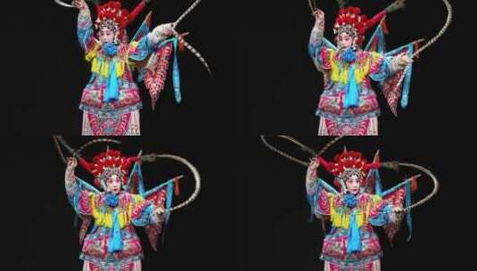 京剧演员表演穆桂英选段高清在线视频素材下载
