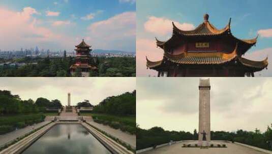 南京地标  雨花台  烈士纪念碑  英雄高清在线视频素材下载