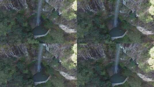悬崖村瀑布航拍高清在线视频素材下载