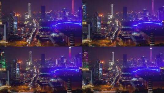 广州城市景观与交通4k高清在线视频素材下载