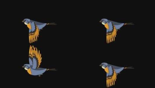 蓝鸟精灵带有的循环动画片段高清在线视频素材下载