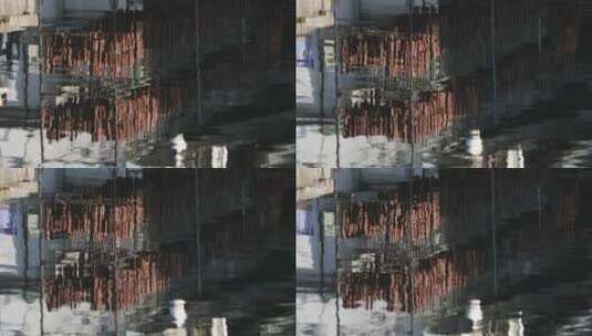 江南水乡古镇古建筑街景各类场景水中倒影高清在线视频素材下载