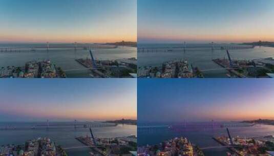 大连,星海湾跨海大桥,都市风光,夜景,星海湾高清在线视频素材下载