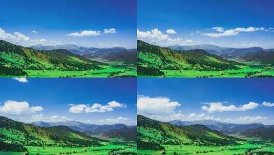 4K西藏绿洲山川延时素材高清在线视频素材下载