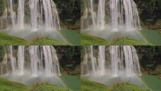 贵州安顺黄果树大瀑布彩虹自然奇观高清在线视频素材下载