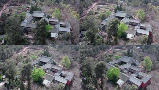 云南楚雄姚安县龙华寺古典建筑实拍视频高清在线视频素材下载