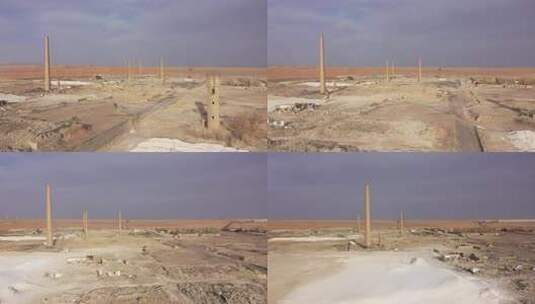 荒漠荒废工厂废墟高清在线视频素材下载