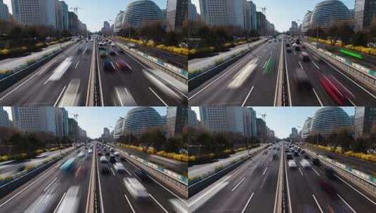 北京车辆交通延时高清在线视频素材下载