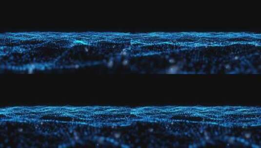经典蓝色抽象运动背景 4K粒子波循环高清在线视频素材下载