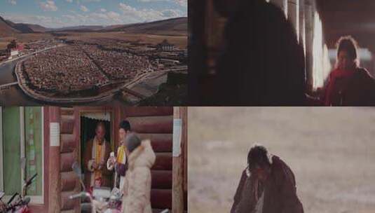 西藏 藏族 人文藏族寺庙僧侣高清在线视频素材下载