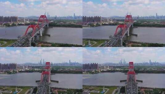 广州番禺新光大桥蓝天-7高清在线视频素材下载