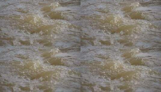 河流 流水 水面 奔流 江河 波涛 波浪翻滚高清在线视频素材下载