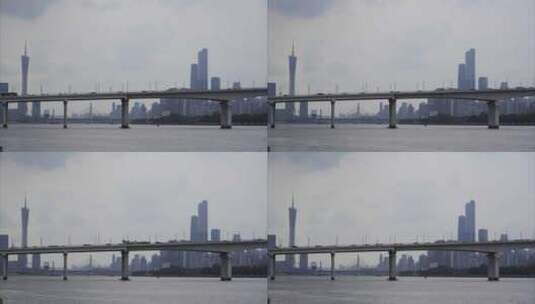 2023广州珠江新城CBD建筑群延时高清在线视频素材下载
