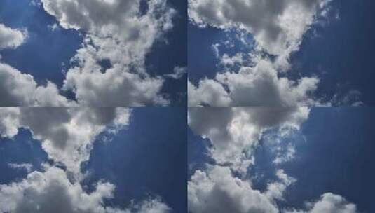 蓝天背景，云朵被风吹动高清在线视频素材下载