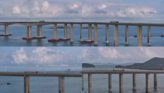 平潭海峡跨海特大桥航拍高清在线视频素材下载
