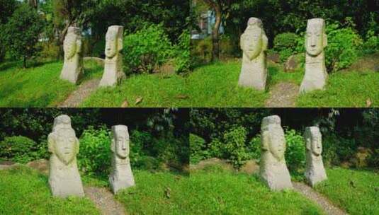 石像 古代 人像 雕塑 雕像 塑像 石头高清在线视频素材下载