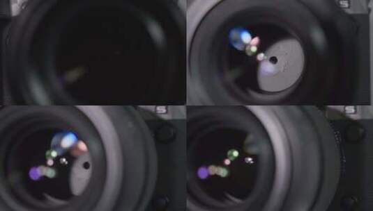 微单相机镜头镀膜光圈叶片高清在线视频素材下载