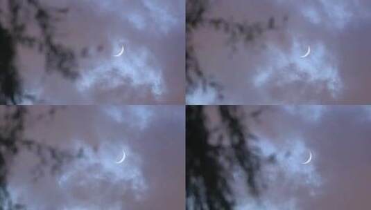 月亮唯美空镜头高清在线视频素材下载
