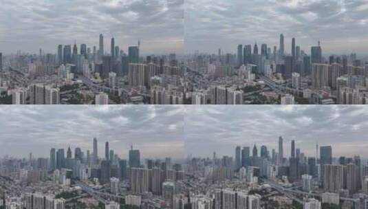 广州珠江新城密集建筑航拍高清在线视频素材下载