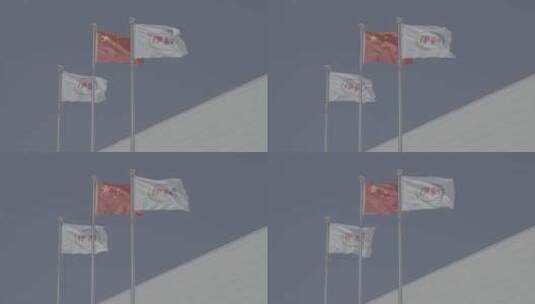 伊利旗帜 伊利空镜高清在线视频素材下载
