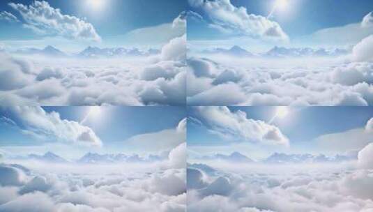 概念背景，云和山峰高清在线视频素材下载
