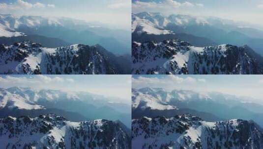 新疆天山雪山 航拍 风光高清在线视频素材下载