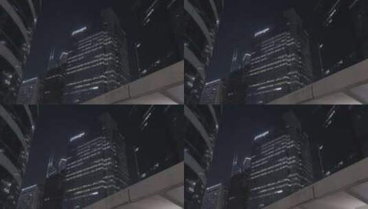 香港金融街夜景高清在线视频素材下载