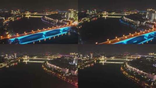 广西省城市夜景高清在线视频素材下载