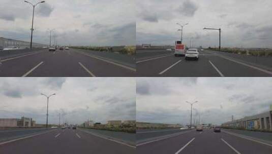 杭州德胜立交桥行驶的汽车高清在线视频素材下载
