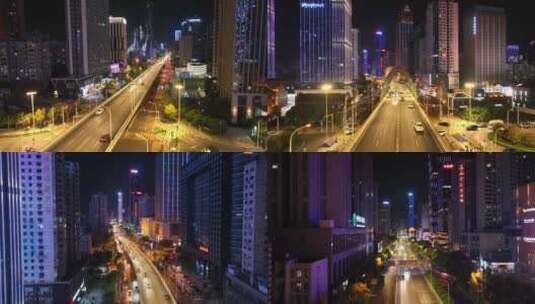 武汉中北路夜景高清在线视频素材下载