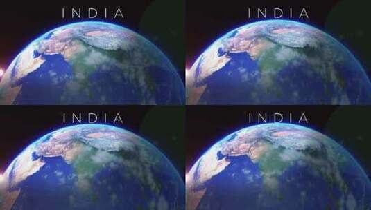 来自太空的印度高清在线视频素材下载
