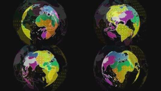地球地图循环高清在线视频素材下载