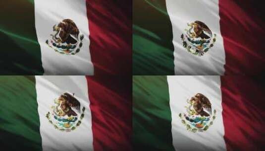 墨西哥国旗挥舞-4K高清在线视频素材下载