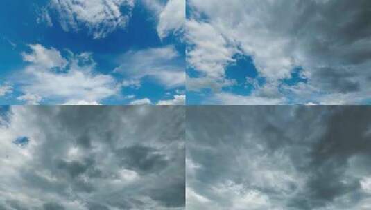 云在蓝天中移动时间流逝高清在线视频素材下载