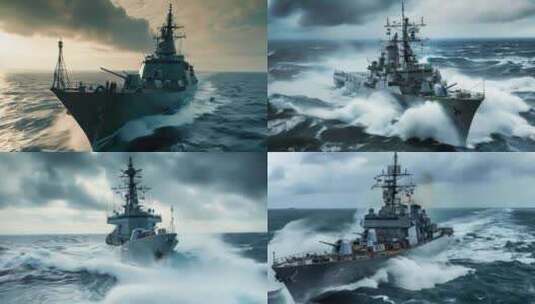 军舰战舰护卫舰 巡航 远航高清在线视频素材下载