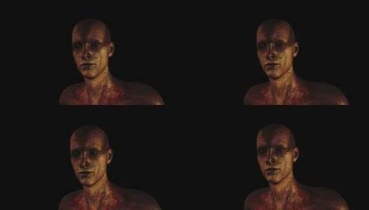 Daed Face 3D恐怖角色高清在线视频素材下载