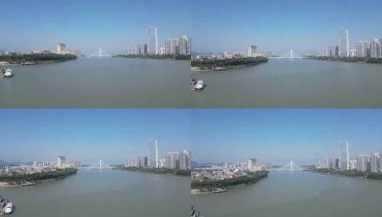 航拍广东惠州城市风光高清在线视频素材下载