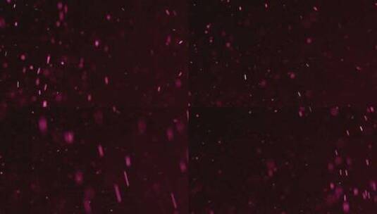 夜色中飘落的雪花微粒带着紫光高清在线视频素材下载